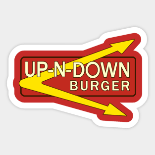 Up-N-Down Burger Sticker